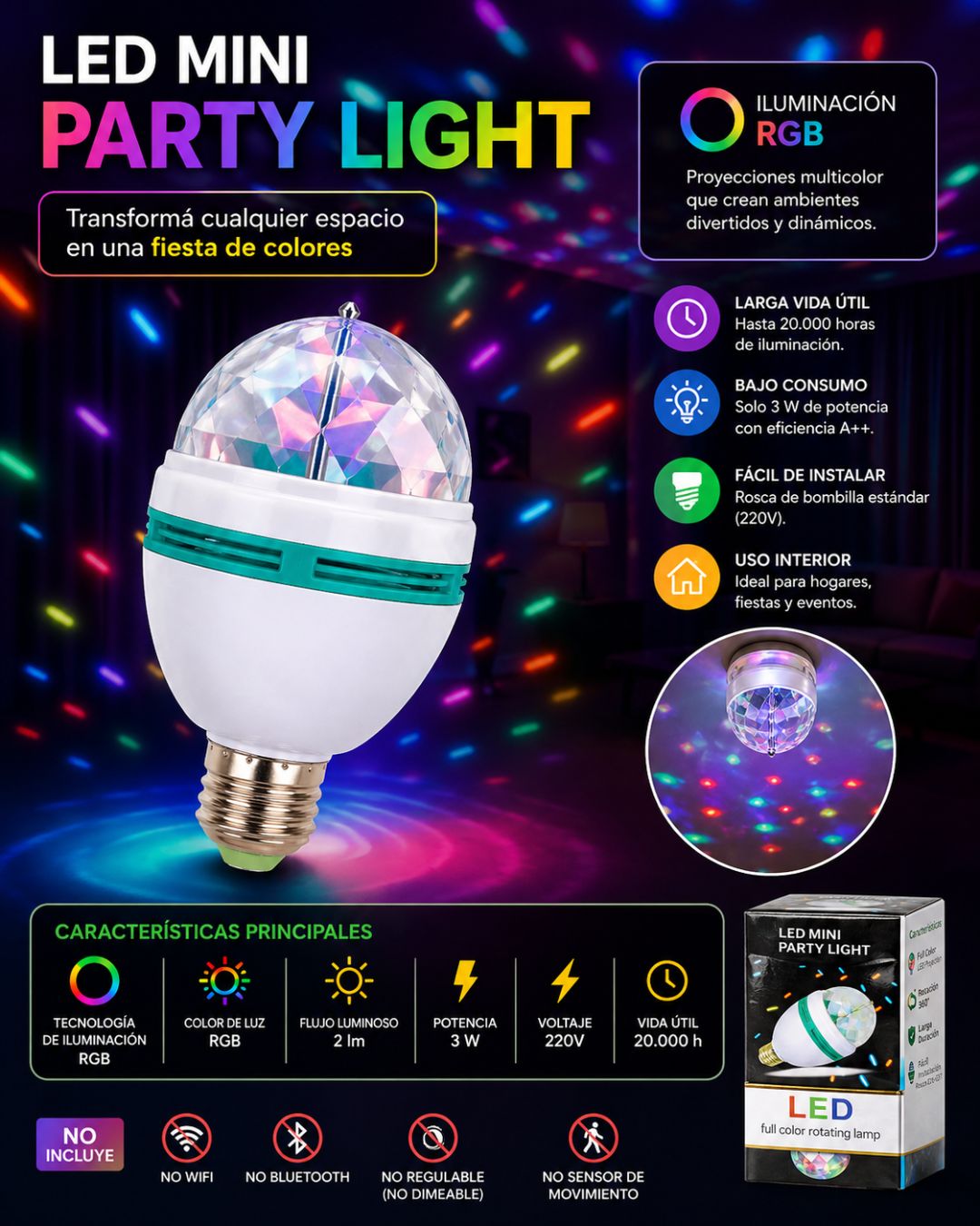 Foco Giratorio LED